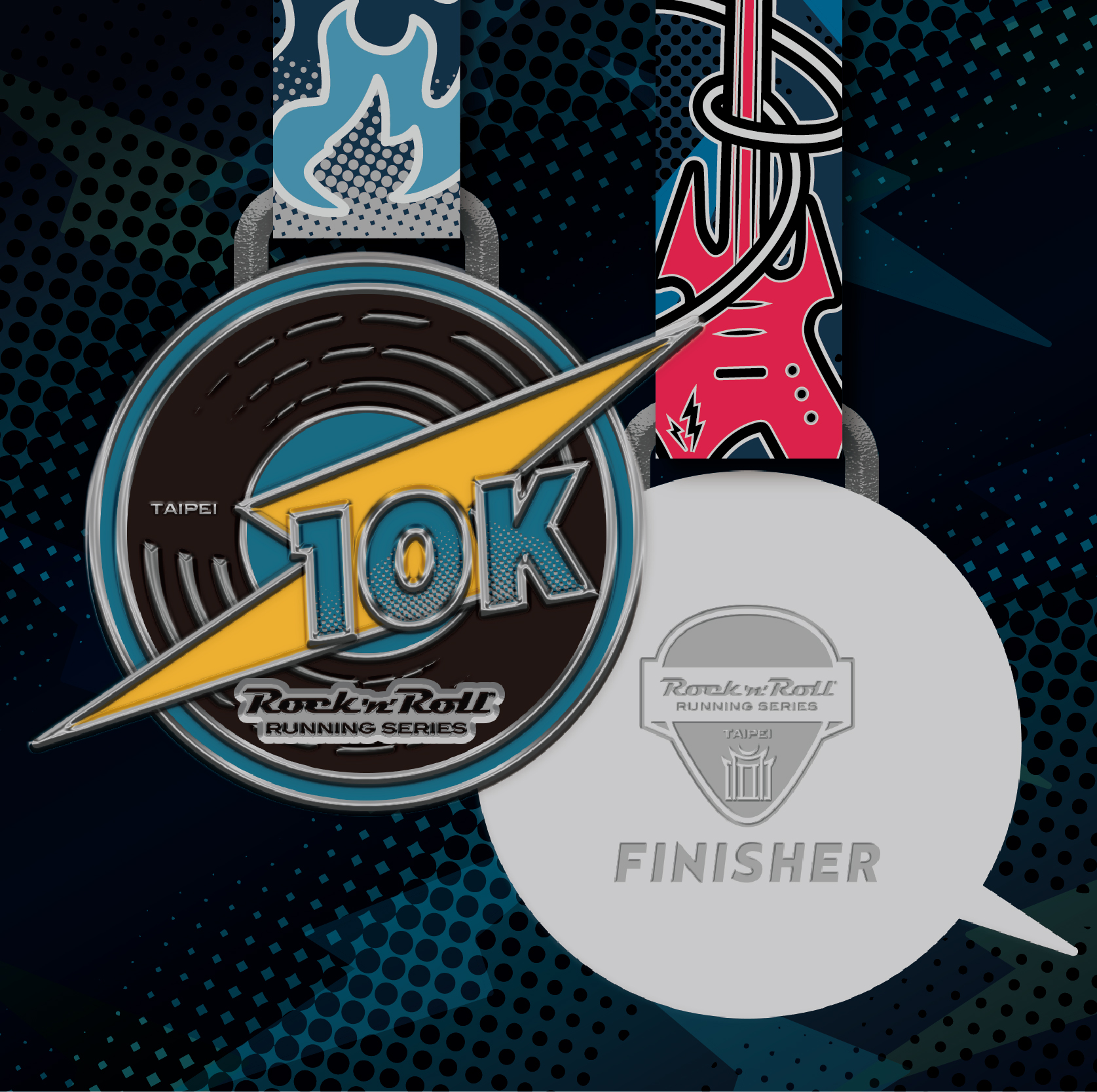 10K Race Medal at Run Rock'n'Roll Taipei 2025