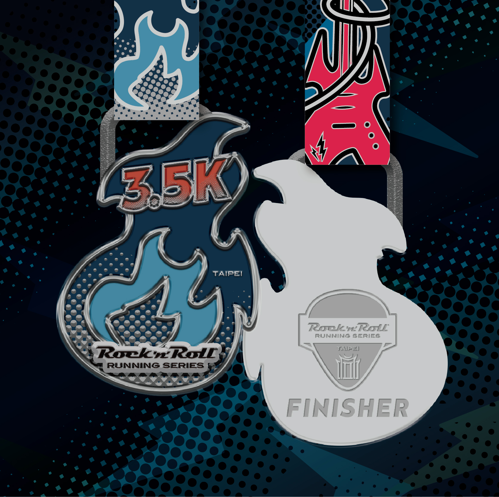 3.5K Race Medal at Run Rock'n'Roll Taipei 2025