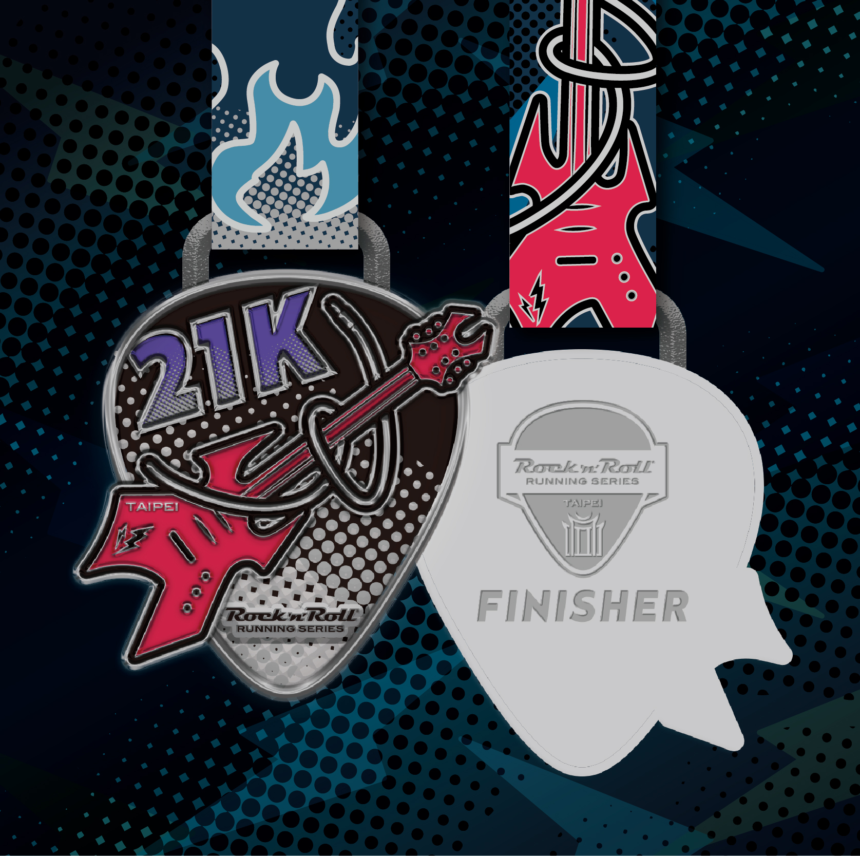 Half marathon Race Medal at Run Rock'n'Roll Taipei 2025