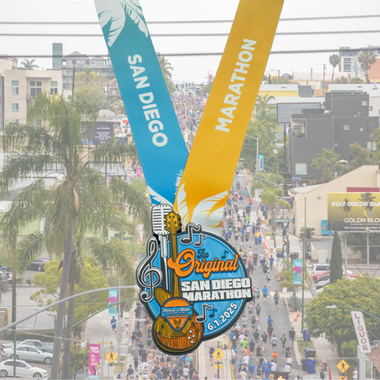 Marathon Medal for Run Rock'n' Roll San Diego 2025