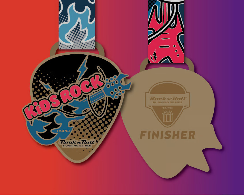 Finisher Medal for the KiDS ROCK at Rock'n'Roll Taipei