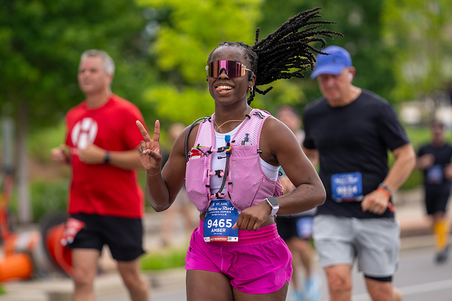 Female runner at Run Rock'n'Roll Nashville